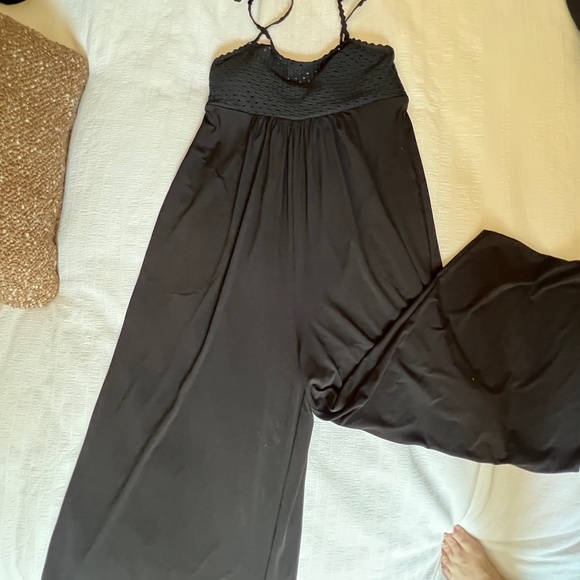 Robin Piccone Chira Jumpsuit Cover Up Size M Black NWOT - Picture 8 of 14